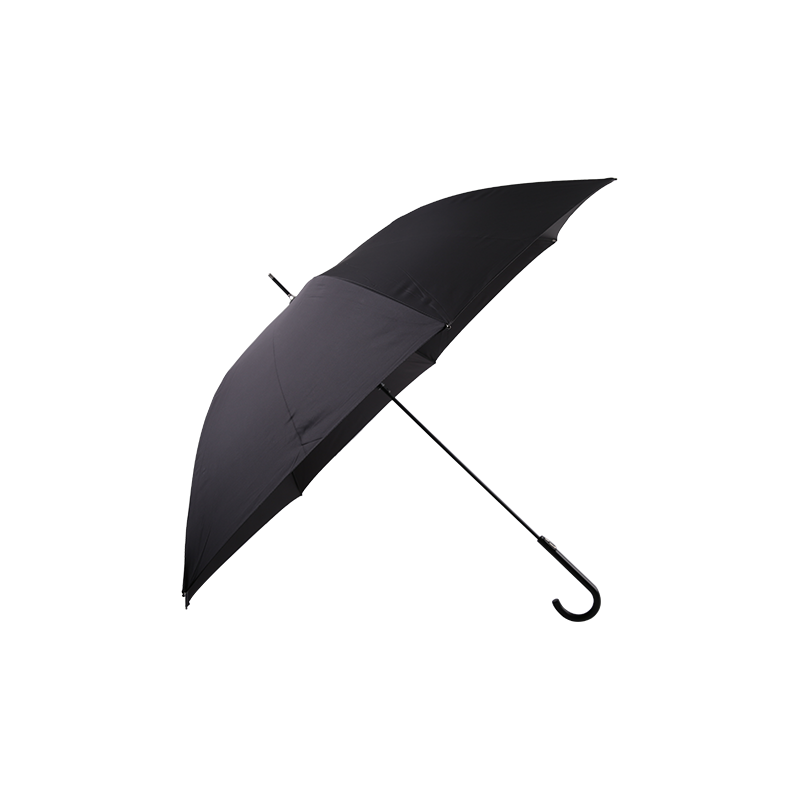 54CMx7K Automatic Plastic J Handle Black Straight Umbrella TXC-095