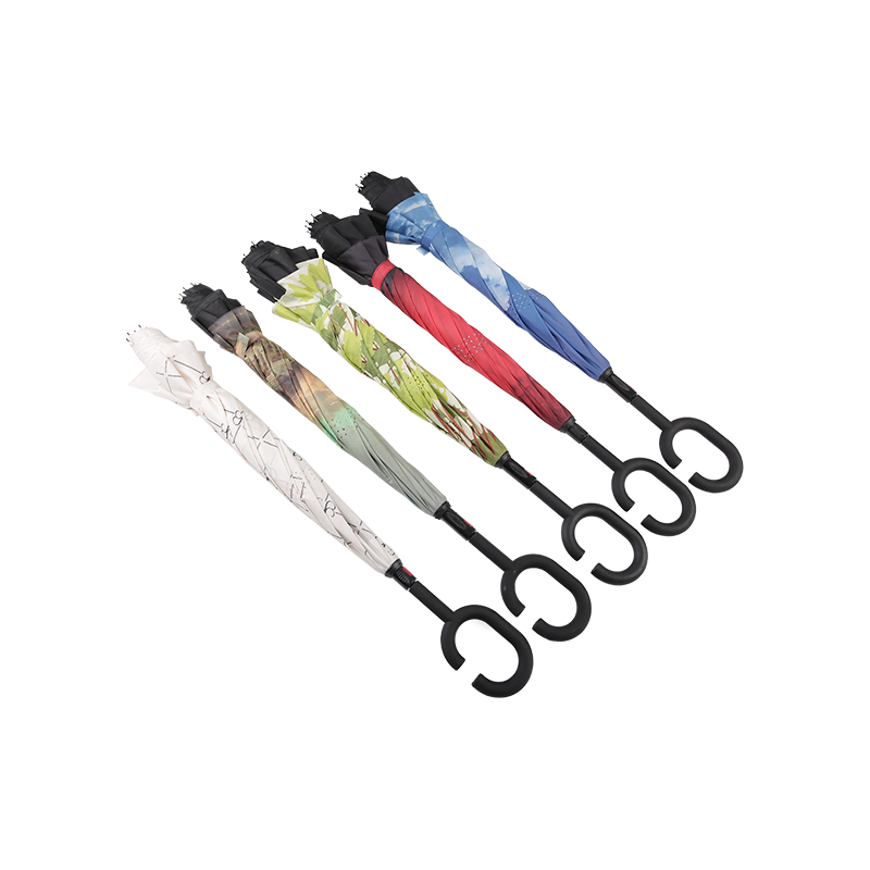 60CMx8K hand open reverse inverted car umbrella colorful  TXB-075