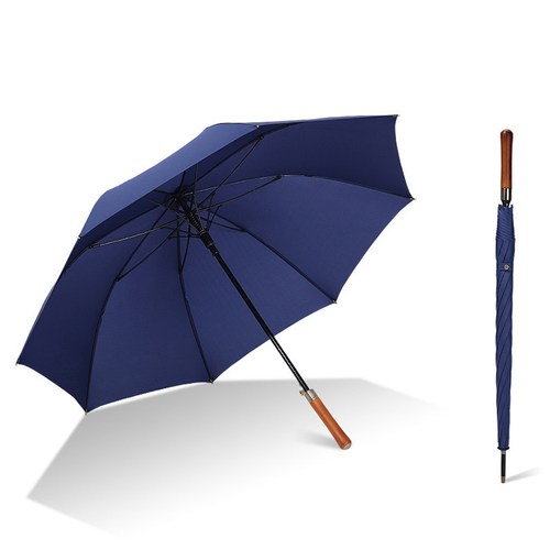 Automatic Open Straight Umbrella Golf Umbrella Business Man With Wooden Handle