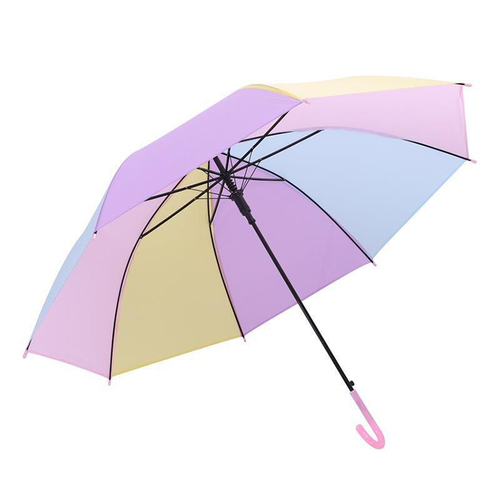 Transparent Waterproof Pvc Rain Gear Automatic Straight Umbrella Logo Clear Umbrella Colorful