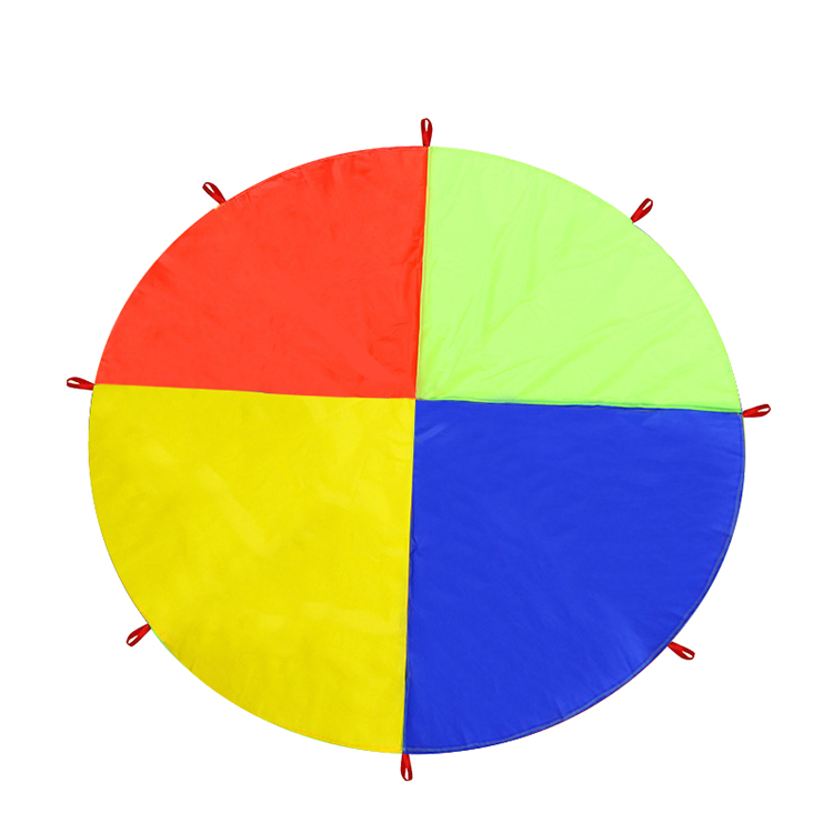 Parachute Toy With Handles Outdoor Team Game Waterproof Umbrella Toy Development Training For Children Rainbow Parachute