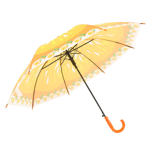Transparent Automatic Kid Children Umbrella Pvc Full Printing Cartoon Umbrella With Plastic Handle
