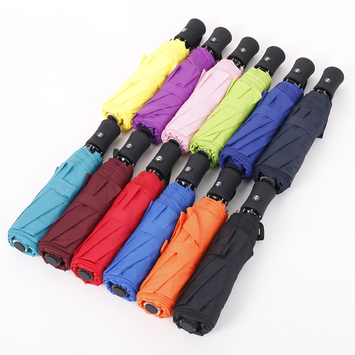 8K full automatic open windproof waterproof three fold colorful umbrella
